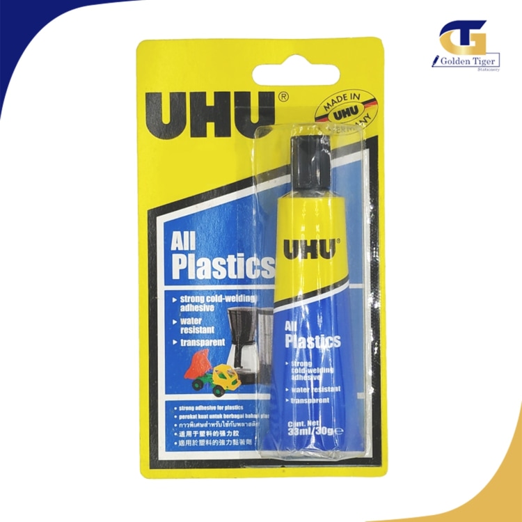 UHU Glue for Plastic 33ml (Strong and Water Resistant Adhesive for All plastic)