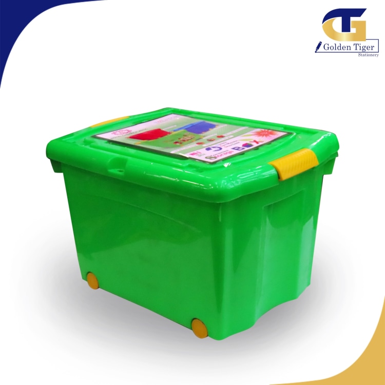 Plastic Box Small with lock and wheel ( NO  1100Small) (H10"xL17"xW12")