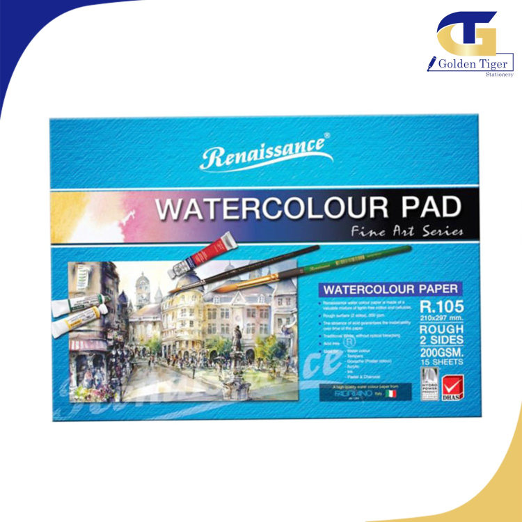 Renaissance Water color Pad R105 (size 210x297mm) 200g 15sheets