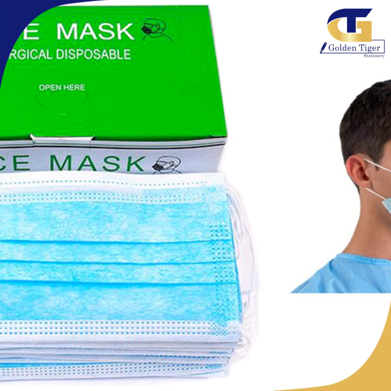 Face Mask (50pcs Box) Golden Tiger Stationery Store