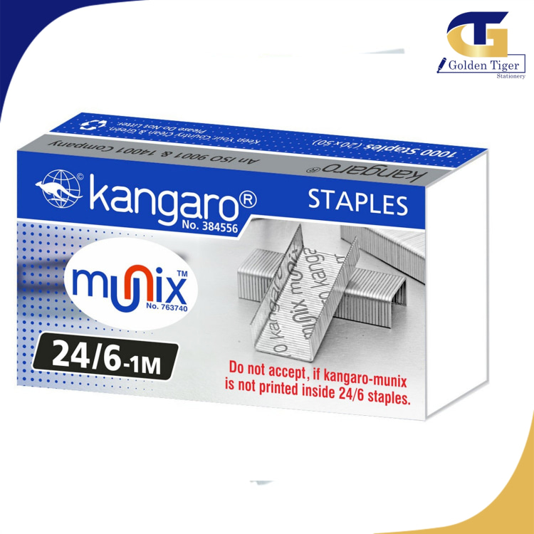 Kangaro Stapler Pin  No ( 24/6 ) (pcs) (Capacity 30sheet)