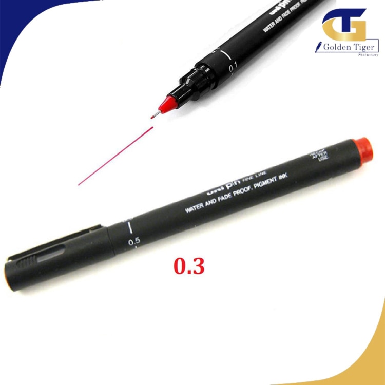 Uni Drawing Pen 0.3 Red