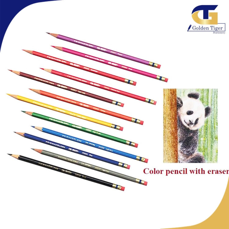Panda Color Pencil With Eraser