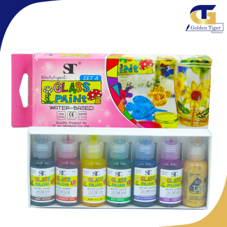 ST Glass Paint Water Based Set A