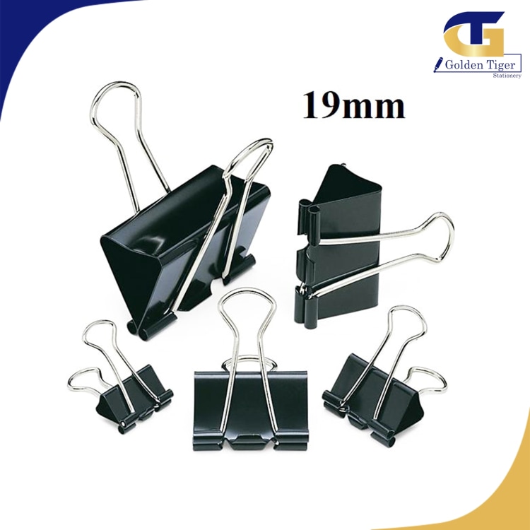 Double A Binder Clip Black 19mm
