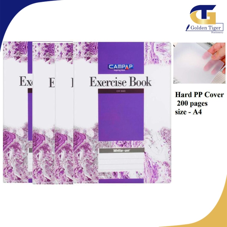 Campap Exercise Book A4 CW2520 (200p) PP cover (5pcs/Pkt)