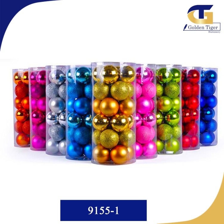 Christmas 9155-1 Plastic Ball 3cm (24လုံးပါ)