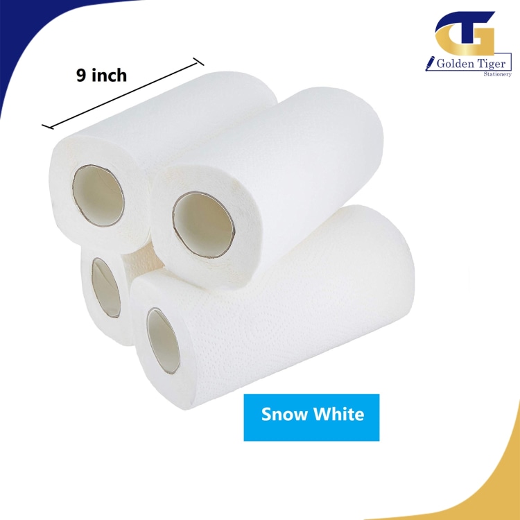 Snow White Kitchen Roll Tissue (9inch with hole)