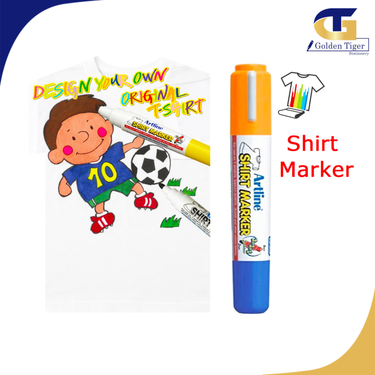 ARTLINE T Shirt Marker Pen 2mm Tip ( double side FLuo Orange and Blue )