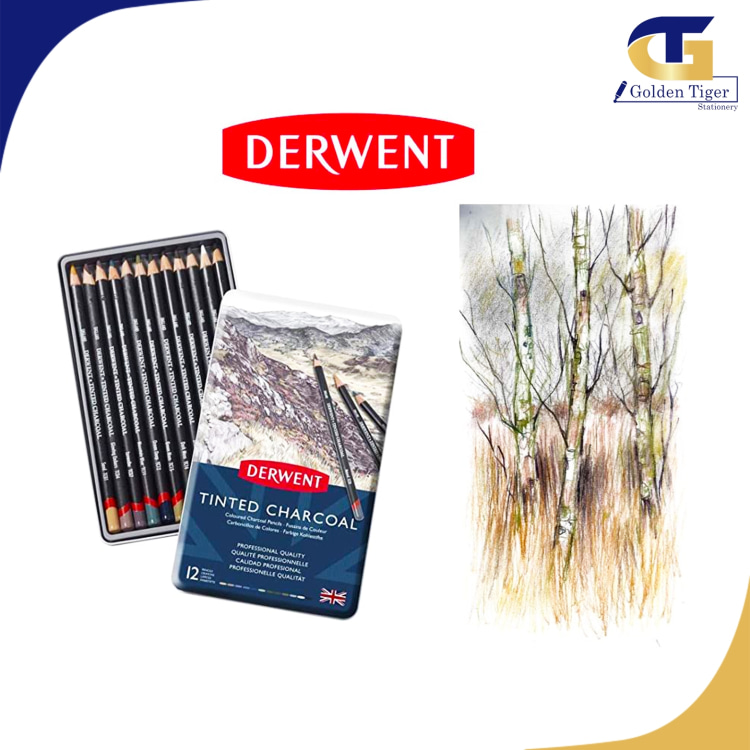 Tinted Charcoal (Derwent) (12 Colors)