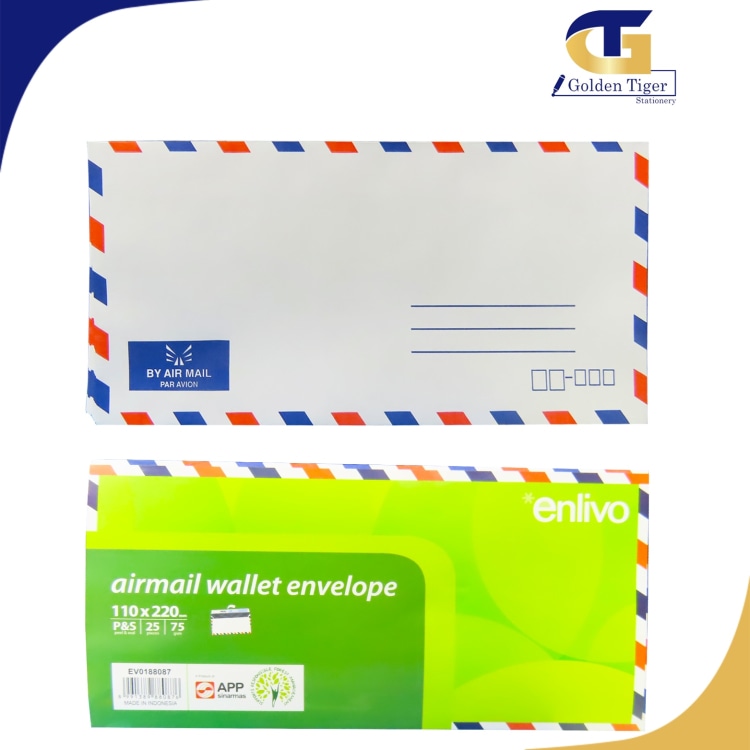 Enlivo Envelope Airmail Long  25pcs