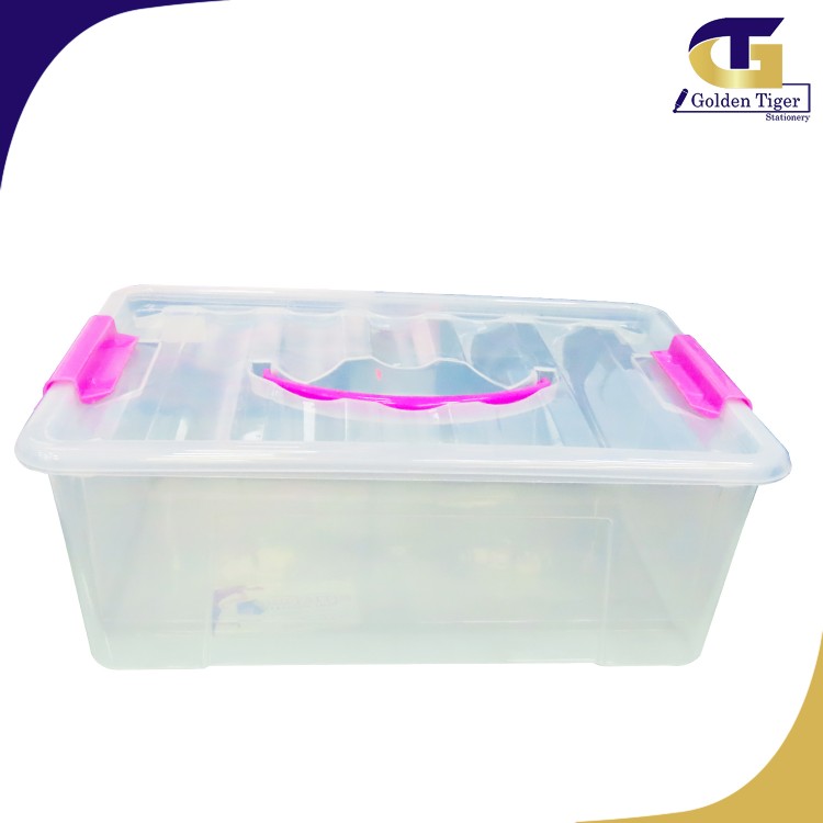 Plastic Box Fancy Clear Color (13.5"x9"x H 5") 2031Box