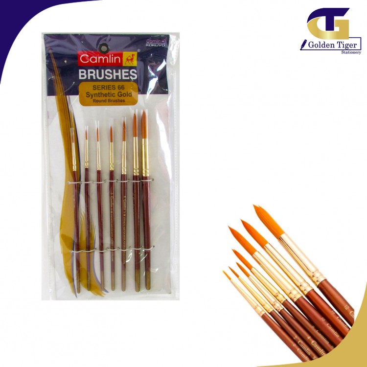 Camlin Brush round , Synthetic Gold (series-66)