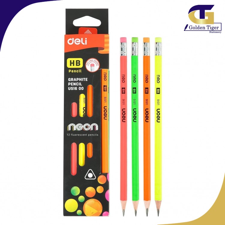 Deli Graphite Pencil NEON 2B  51800 (DOZ)