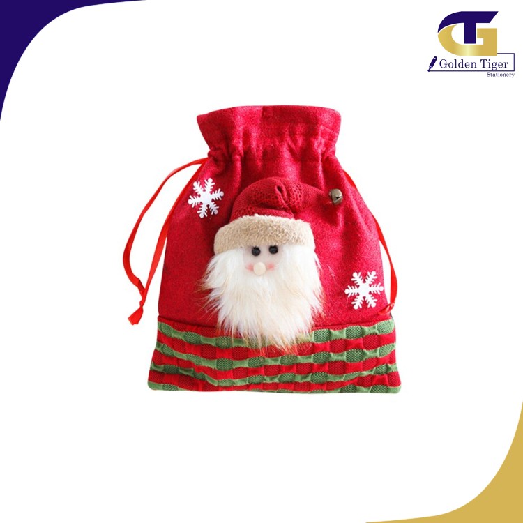Christmas Textile Santa Bag 25cm