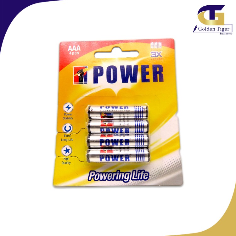 Power Battery AAA အသေး 4pcs/Card