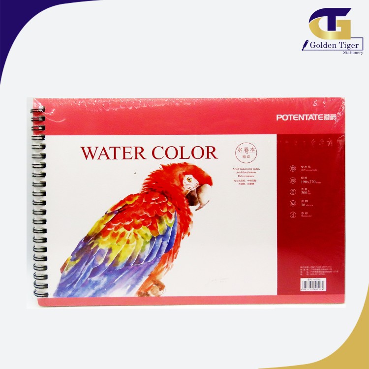 Potentate Water Color Pad Ring 300gsm 16 sheets 270 x 190 mm 020782