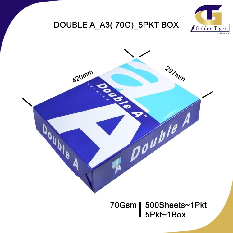Office Paper Double A A3 (70G ) (5PKT BOX)