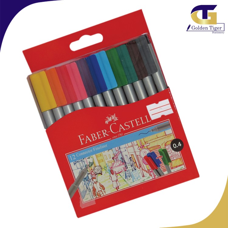 Faber Castell Connector Fineliner Pen 12 colors
